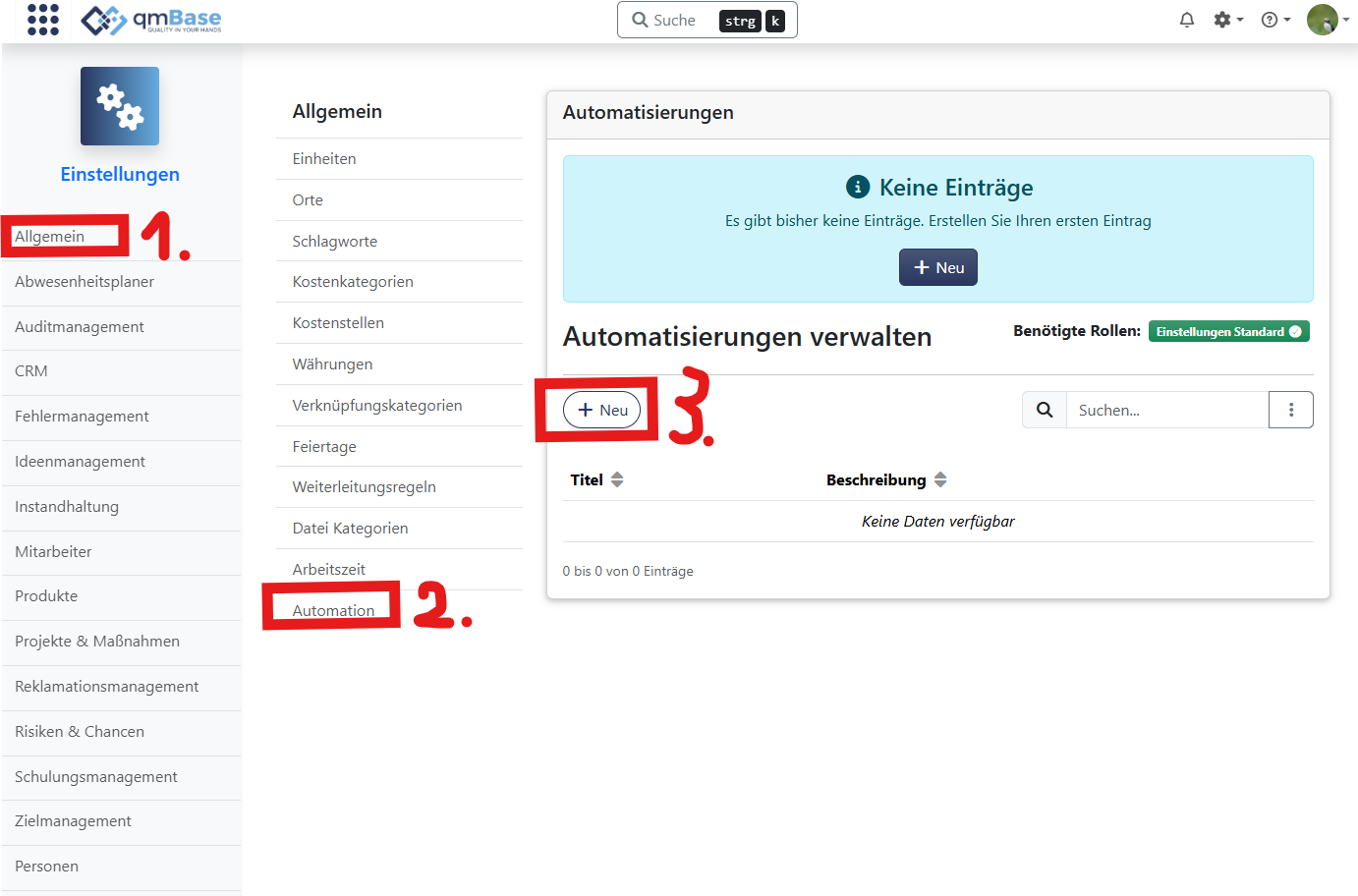 Automatisierungen erstellen